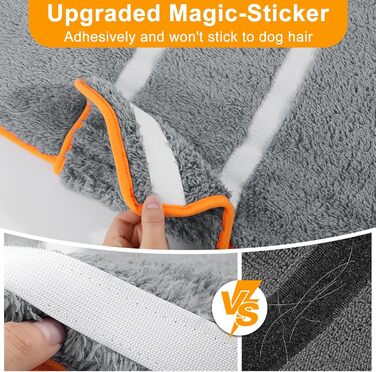 Рушник для собак Bienbee, швидковисихаючий, супер вбираючий, сірий, розмір XXL