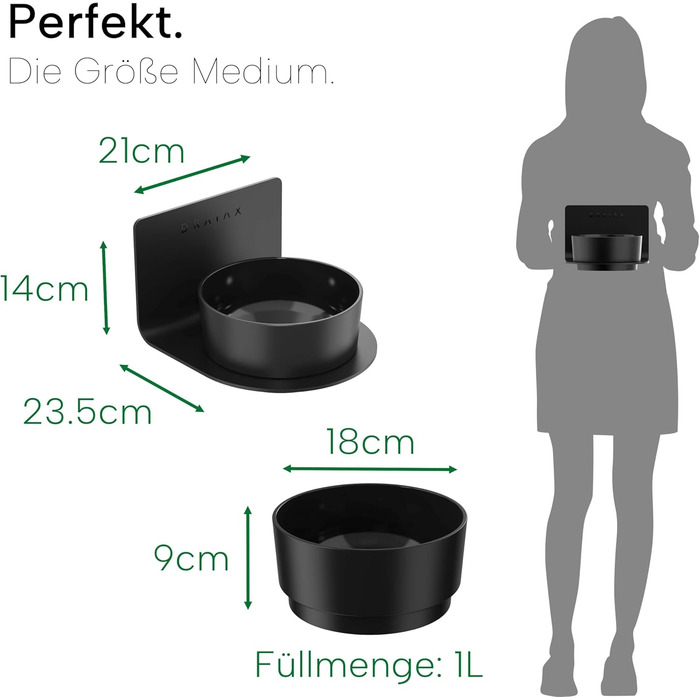 Настінна годівниця для котів та собак DRAIAX ElegantFeed S з кераміки, біла