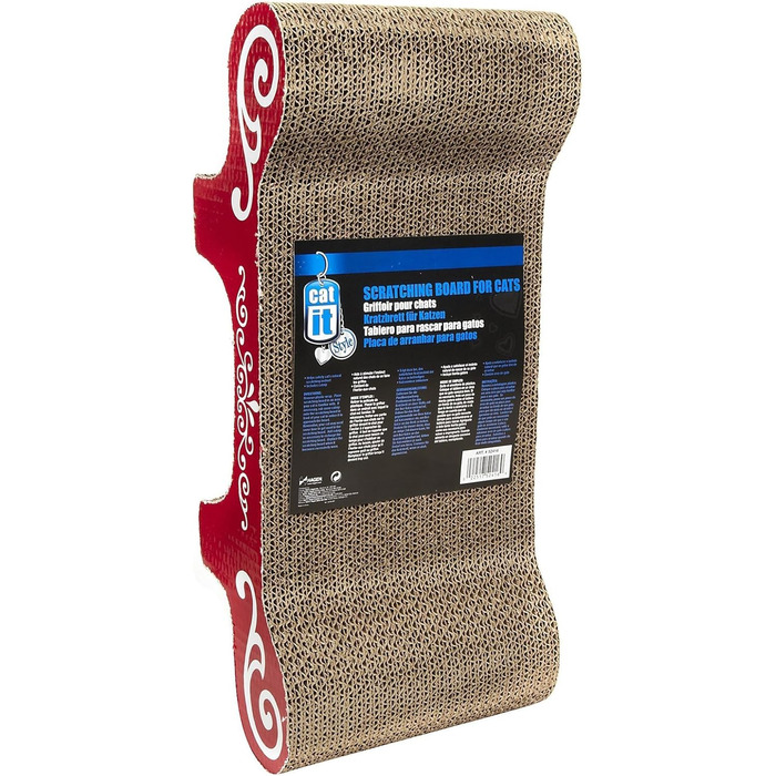 Кігтеточка Catit Kratzpappe S-подібної форми з картону та котячої м'яти (банк)