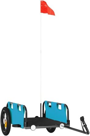 Дитячий причіп-транспортер для собак, блакитний, з оксфордської тканини та металу. Легко монтується.