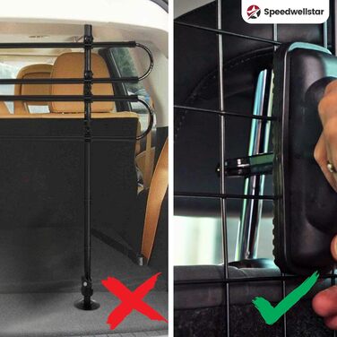 Сітка для собак у багажник авто, регульована металева сітка-перегородка, захист для тварин