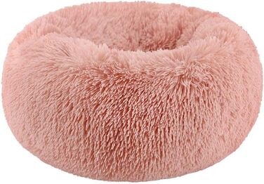 Кругле собаче ліжко великого розміру з подушкою M~XXL, для дому та на вулицю, водовідштовхувальне, 100x100 см, рожеве