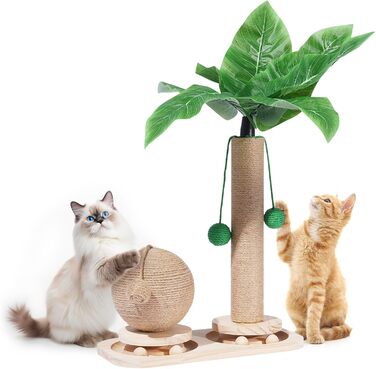 Кігтеточка-пальма Palme 2 в 1 з інтерактивними іграшками та кулями для котів