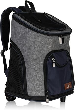 Рюкзак для собак Knuffelwuff з ручкою-телескопом та колесами 33x30x50 см