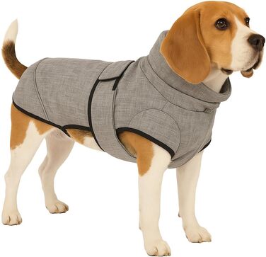 Зимовий одяг для собак Flamingo – Іглу, сірий, розмір S (40 см) – ізотермічна підкладка, світловідбиваючі смуги, водовідштовхувальний, клямки, отвір для шлейки – сірий