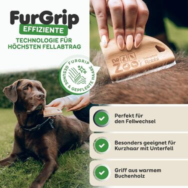 Дзеркальна щітка для собак DR Zoo 'Robbi' – ідеальна для грумінгу, видаляє підшерсток та короткий пух