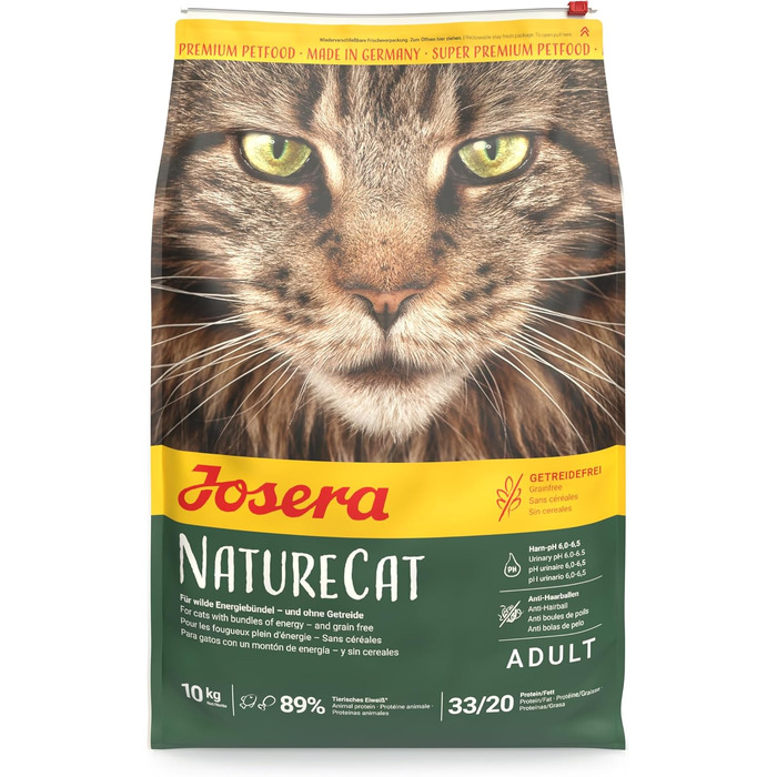 Сухий корм для котів JOSERA NatureCat з лососем та птицею, 10 кг