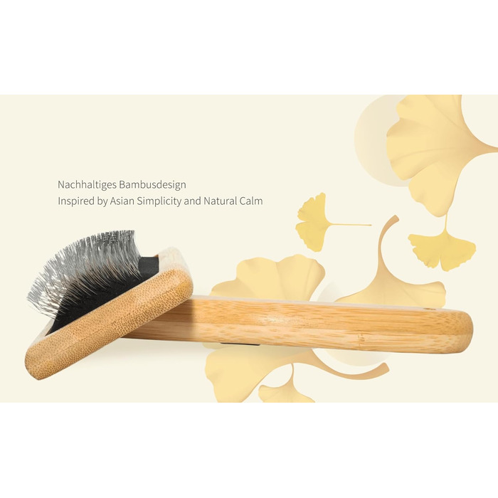 Дерев'яна щітка для собак та котів з довгою та короткою шерстю, для догляду за шерстю, вичісувальна щітка проти підшерстка та ковтунів, ручна щітка для собак з неслизькою ручкою, м'який догляд