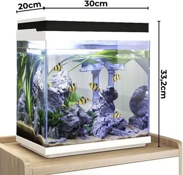 AquaOne Акваріумний комплект LED з фільтром HNE-380, 26 л — міні наноакваріум для риб і креветок