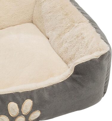 Крісло-ліжко для собак та котів, 60x50 см, бежеве - м'яке, з бортиком