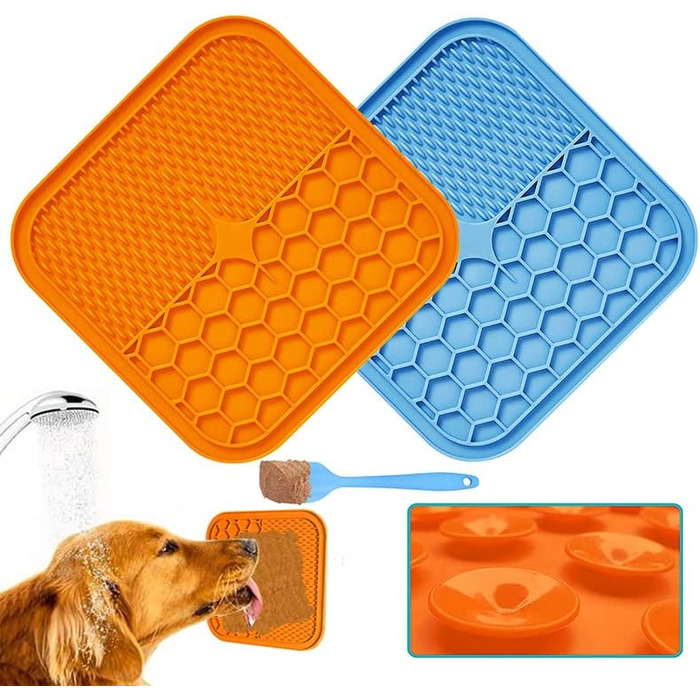 Силіконова килимок для лизання для собак та котів, Slow Feeder, для тренувань, грумінгу, злиття тривоги