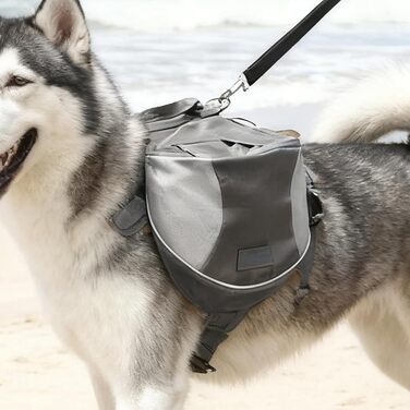 Рюкзак для собак великих порід з бічними кишенями, регульований, для подорожей, кемпінгу, міста та авто