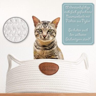 Квіткове ліжко для кота, лежанка з бавовняних мотузок, ECO лежанка для кота, лежанка для собак, ліжко для кота, місце для сну, лежанка для домашніх тварин, біле котяче ліжко