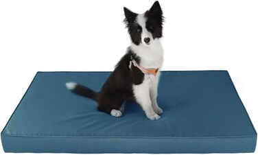 Ортопедичне ліжко для собак з Memory Foam, блакитне, розмір M. Ліжко для собак з шаруватого пінополіуретану, знімний, пральний чохол. Підходить для собак маленьких, середніх та великих порід.