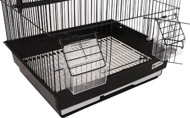 Клітка для птахів Flamingo ALOR 2, чорна, 34,5x28x48,5 см