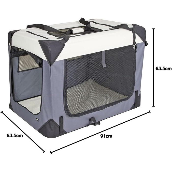 Kerbl Pet Transportbox Journey - переноска для тварин, сіра/бежева, 81x58x58 см