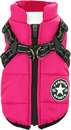 Зимовий нашийник для собак, повідці, одяг для цуценят та собак середніх розмірів (L, рожевий)