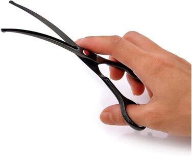 Професійна ножиця для собак, вигнута ножиця, ножиці для стрижки шерсті собак, набір з нержавіючої сталі, спеціально для стрижки шерсті тварин (чорний)