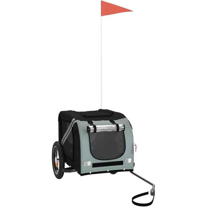 Фahrradanhänger ARKEM: Причіп для велосипеда, для собак, сірий та чорний, Oxford-Gewebe, залізо