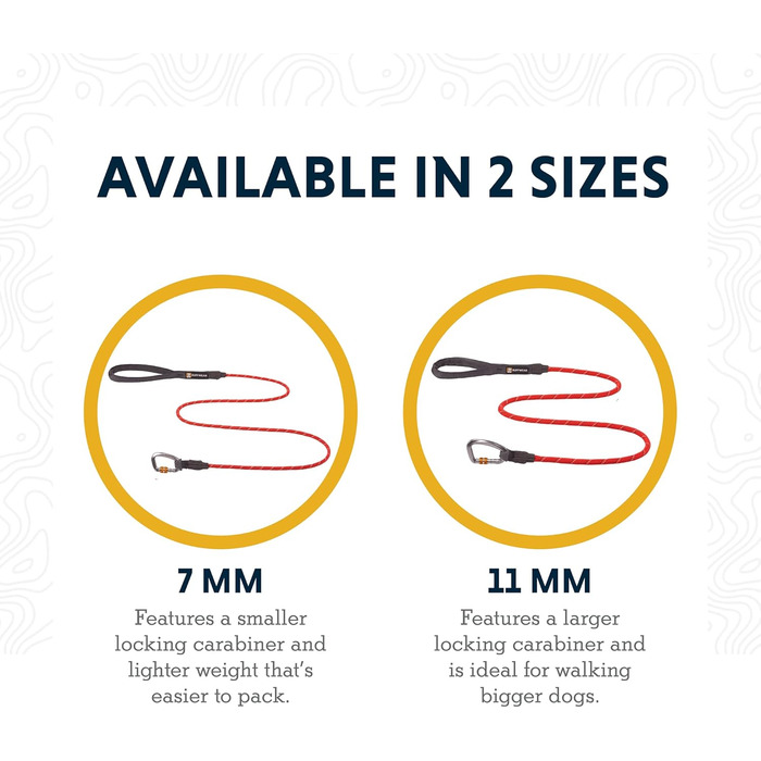 RUFFWEAR Knot-a-Leash — світловідбивний повідок з мотузки для собак, карабін, довжина 1,5 м, товщина 7 мм, червоний
