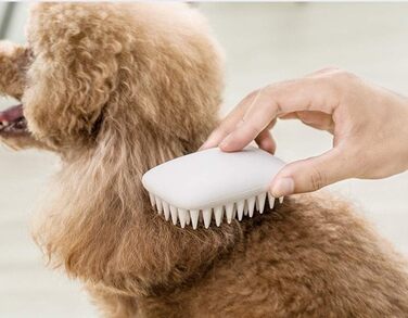 Масажна щітка для миття тварин, вичісуюча щітка від шерсті для собак і котів з м'якими силіконовими щетинками, для короткої шерсті