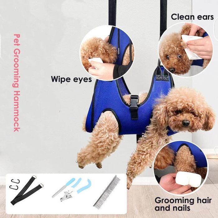 Гамак для грумінгу собак Muejjur, гамак для підстригання нігтів, ідеально для грумінгу та догляду за собаками, вага 20-29,9 кг