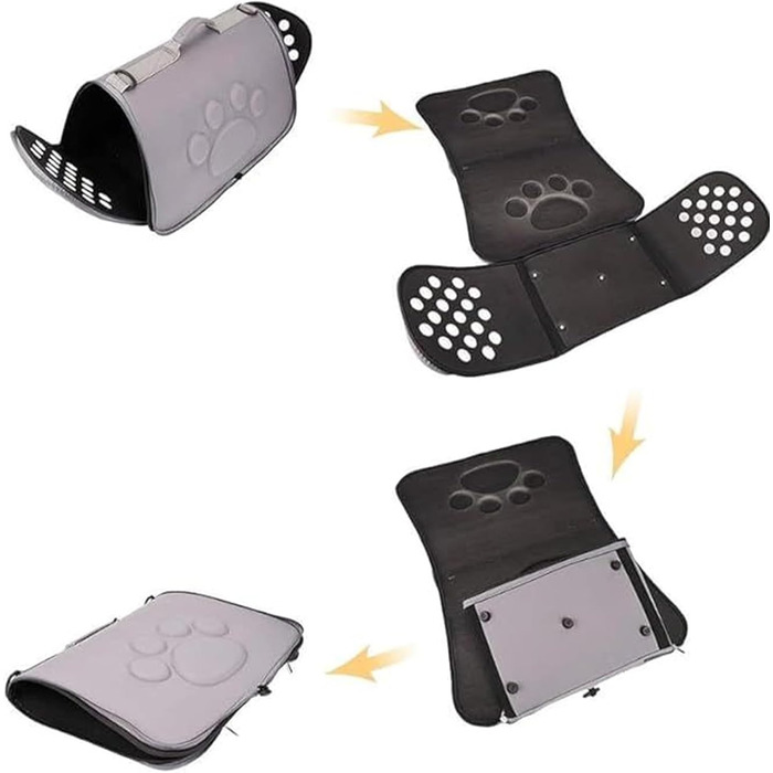 М'яка переноска для тварин, сумка-переноска на плечі, легка переноска для цуценят та маленьких собак - для подорожей, прогулянок, відпочинку на природі, авіаперельотів, відвідування ветеринара, міста (Сірий, L)