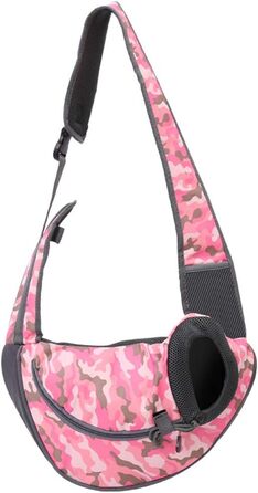 PETEMOO Сумка-переноска для собак і котів, червоно-камуфляжна, до 2.5 кг, з сіткою для дихання