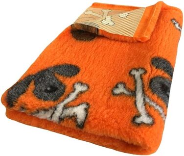 Лежанка для собак Elropet Premium 30mm, неслизька, S/M/L, для маленьких та великих собак, Vet Bed, найвища якість (S 80x50 см, кістка помаранчевого кольору)