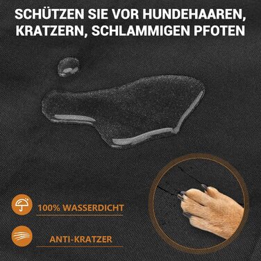 Захист для багажника автомобіля від бруду та подряпин для собак, універсальний, 185x102 см, 600D, водонепроникний, чорний