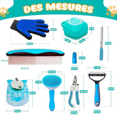 Набір для догляду за собаками та котами Balu – професійний 5-в-1: машинка для стрижки, щітка, гребінець, ножиці, видалення шерсті