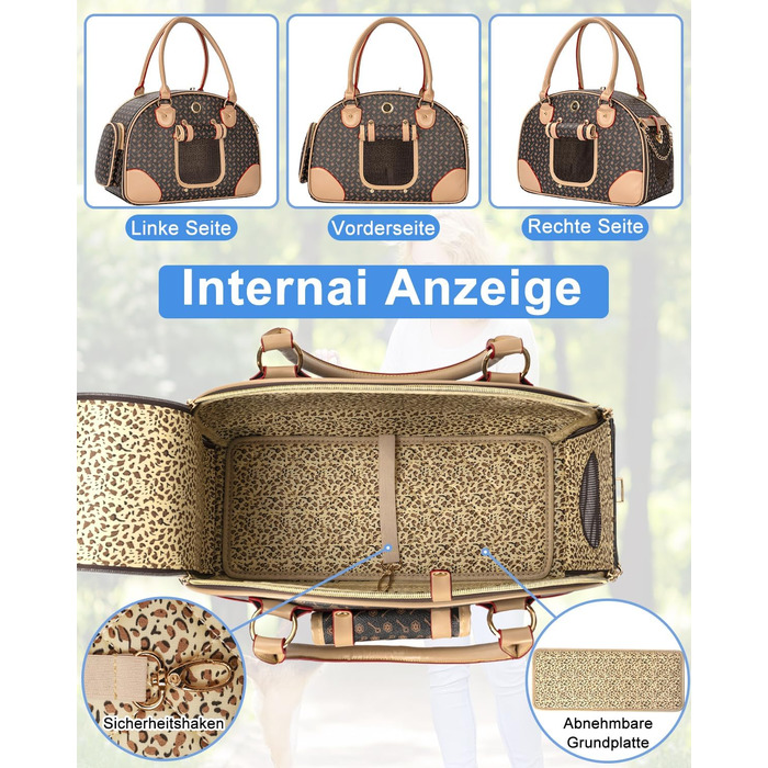 Сумка для собак OUUTMEE, 42 x 18 x 31 см, до 4 кг, для подорожей, переноска для маленьких собак та котів