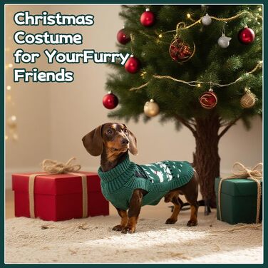 Теплий зимовий пуловер для собак з принтом такси, зручний комір, підходить для будь-якої породи, м'який, для святкування Нового року та днів народжень (XS, Зелений)