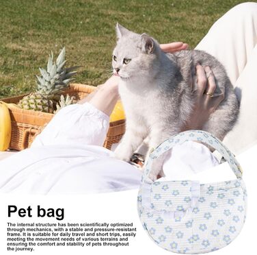 Транспортна сумка для собак Блуме - легка та зручна сумка-переноска для маленьких собак з відділенням для речей, дихаюча тканина, для прогулянок та подорожей