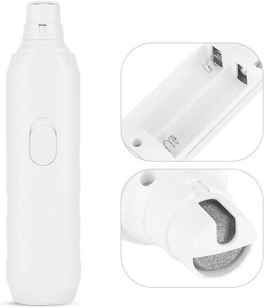 Електричний точилка для кігтів Yctze для собак та котів – тиха, безпечна, біла