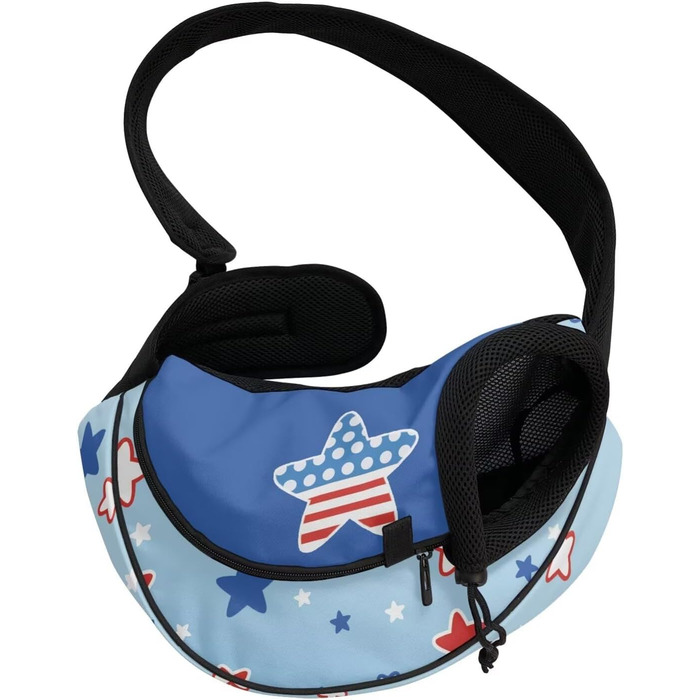 COEQINE Сумка для собак, через плече, рожеві зірки, для подорожей, зручна, для маленьких собак, переноска для тварин, регульований ремінь, дихаюча, з логотипом COEQINE