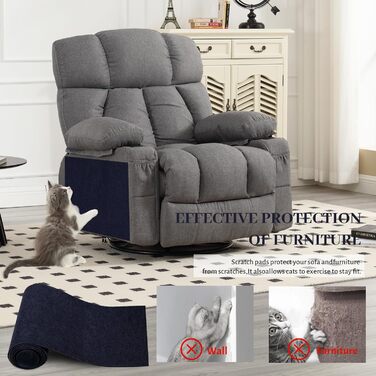 Килимок для дряпання котів, 200х40 см, темно-синій, на стіну, килимок для кігтів