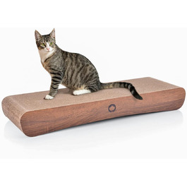 Картонний кігтеточка CanadianCat XXL 86x27x11,5 см з котячою м'ятою, деревна текстура