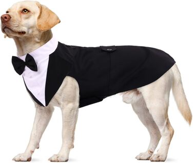 Костюм для собак - святковий набір: смокінг та різдвяний костюм (чорний, XL)