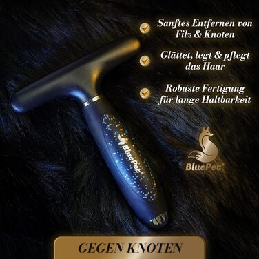 Гребінець для собак та котів BluePet 2.0 Fellentwirrer Entfilzer – розпушувач та видалення ковтунів для довгошерстих тварин. Дворядний гребінець для розпушування, видалення підшерстка та розгладження шерсті. Лімітована серія.