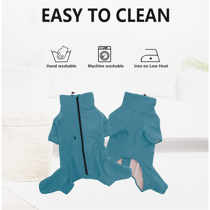 Теплий флісовий халат для собак, цільнотілий, з чотирма лапами, з регульованим капюшоном та блискавкою, зимовий одяг, ідеально підходить для собак в приміщенні та на вулиці, для маленьких, середніх та (XXX-Large, сірий)