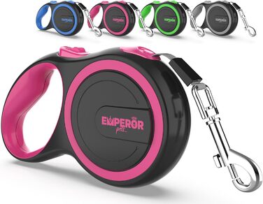 Рулетка для собак Emperor Pets 8м, до 50 кг, міцна висувна повідок з антиковзною ручкою, гальмо, пауза та блокування, для великих собак