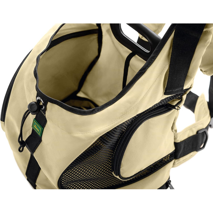 Сумка-рюкзак для собак Hunter Kangaroo, переноска для цуценят, бананка, бежева, 30 x 20 x 30 см
