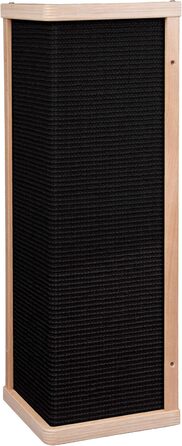 Преміум кутовий когтетоп Kratzbaumland з бука та сизалю, знімний килимок, для котів (70 см, чорний)