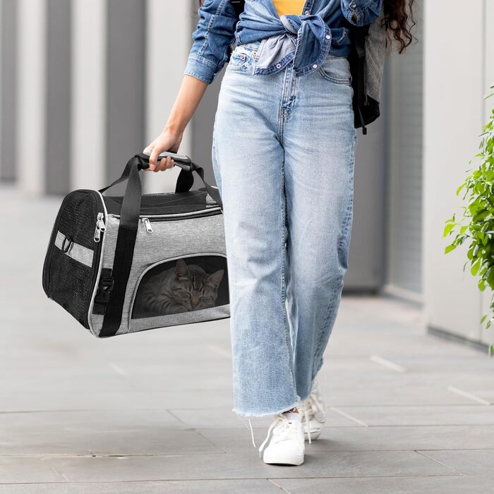 Транспортна сумка для котів та собак, складана переноска, переноска для котів та собак, кошик для котів. Інтелектуальна переноска.