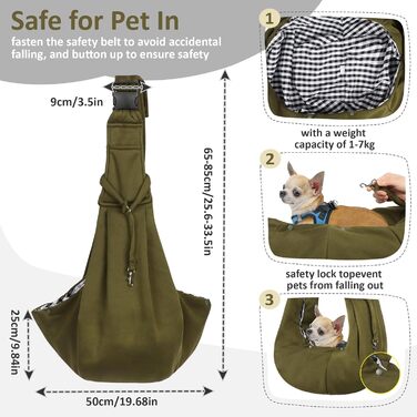 Тканина-слінг для собак, переноска для маленьких собак до 7 кг, слінг для цуценят та котів для прогулянок та активностей на вулиці