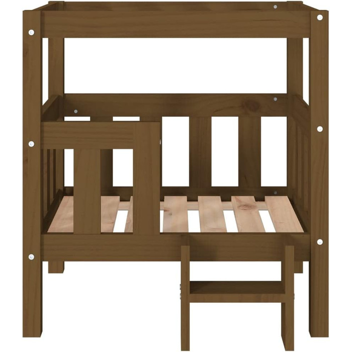 vidaXL Ліжко для собак з масиву сосни, медово-коричневе, 65,5x43x70 см