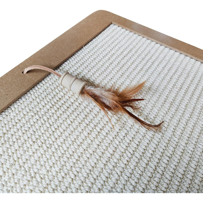 Котячий кігтетоп Planky XXL - великий килимок для дряпання котів з дерева, 70x35 см, 80x40x2 см