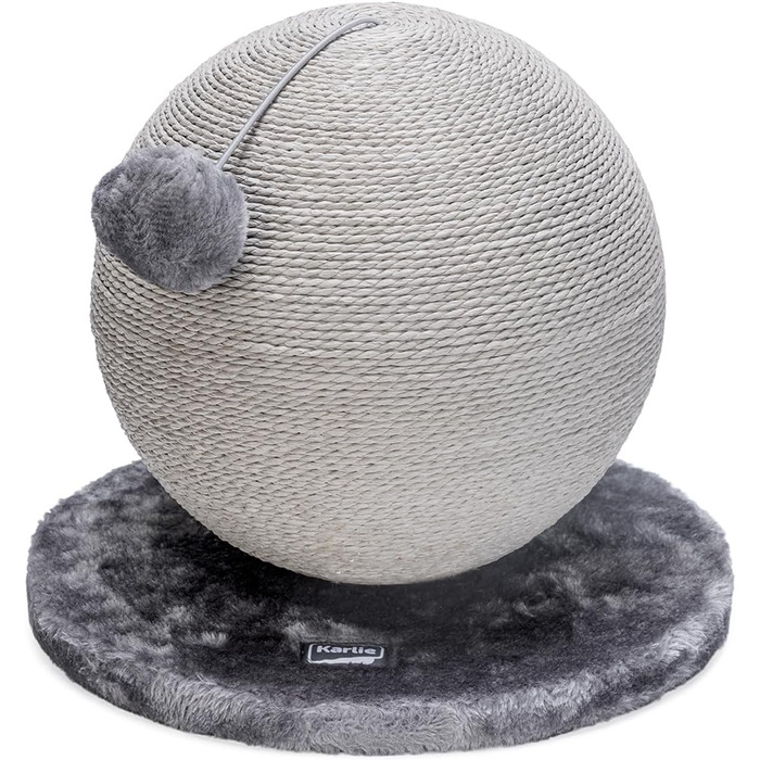 Karlie Kratzball Bolly - іграшка-царапка для котів, сіра, 30,5 x 30,5 x 28 см
