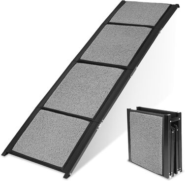 Рампа для собак, складана, 170x44 см – алюмінієва рампа з антиковзким покриттям, до 80 кг, для SUV, легкових авто, автодому